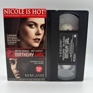 Birthday Girl VHS Nicole Kidman Ben Chaplin Demo Tape Screener Miramax 2002 Rare